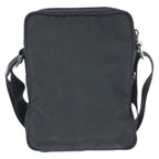 Prada Tessuto Black Silver Nylon Shoulder Bag Pochette — view 2