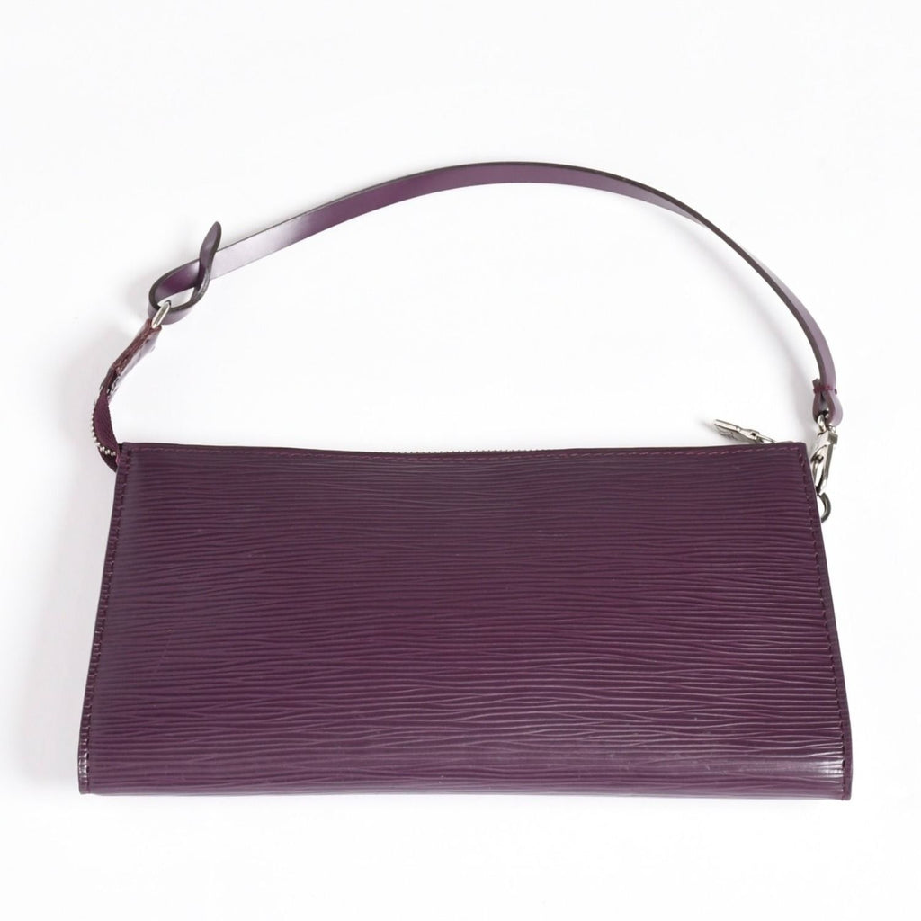 Louis Vuitton Pochette Accessoires Pouch Epi Purple Silver — view 2