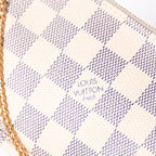 Louis Vuitton Mini Pochette Accessoires Pouch Damier Azur White — view 6
