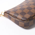 Louis Vuitton Damier Mini Pochette Accessoires Pouch Brown Gold — view 7