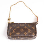Louis Vuitton Monogram Mini Pochette Accessoires Pouch Brown