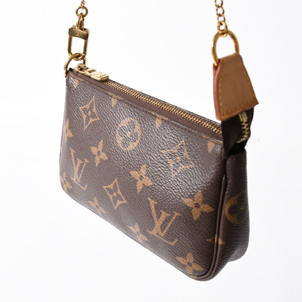 Louis Vuitton Monogram Mini Pochette Accessoires Pouch Brown — view 3
