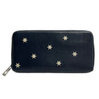 Loewe Wallet Zip Around Stars Navy Ivory Star Leather