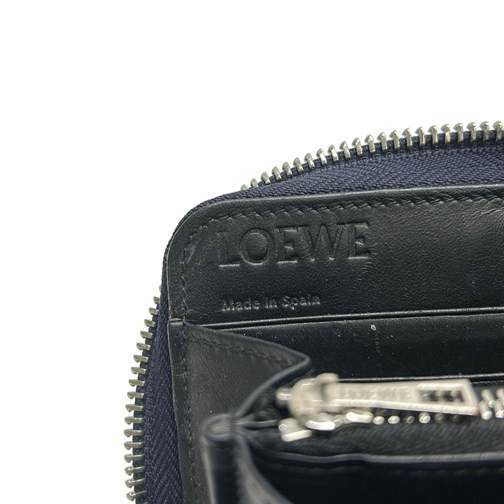 Loewe Wallet Zip Around Stars Navy Ivory Star Leather — view 5