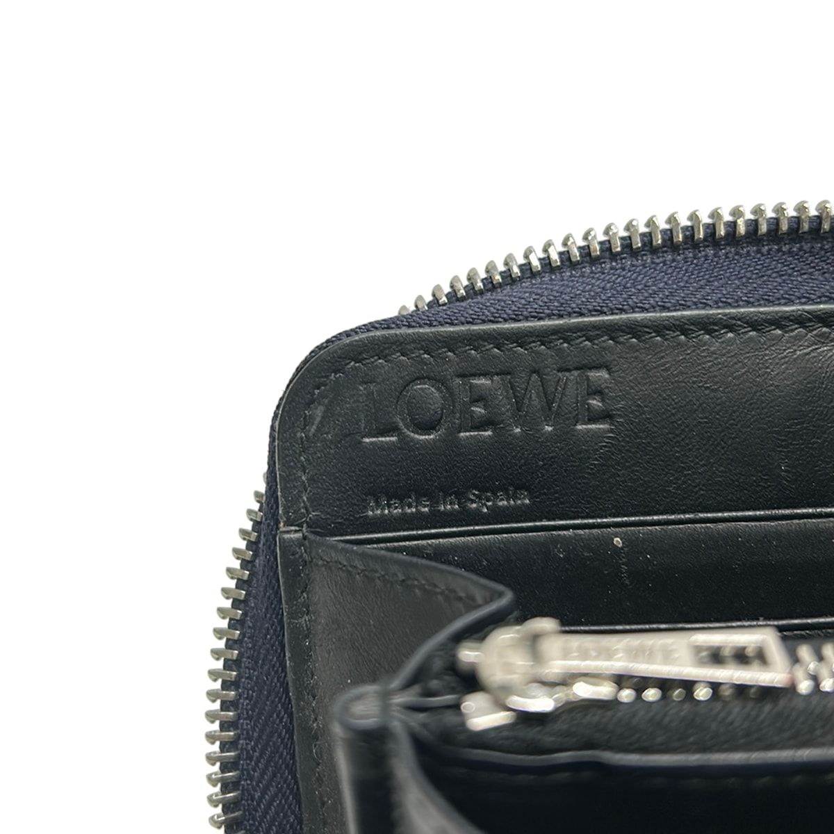 Loewe Wallet Zip Around Stars Navy Ivory Star Leather — view 5
