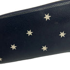 Loewe Wallet Zip Around Stars Navy Ivory Star Leather — view 8