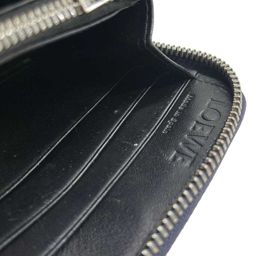 Loewe Wallet Zip Around Stars Navy Ivory Star Leather — view 6