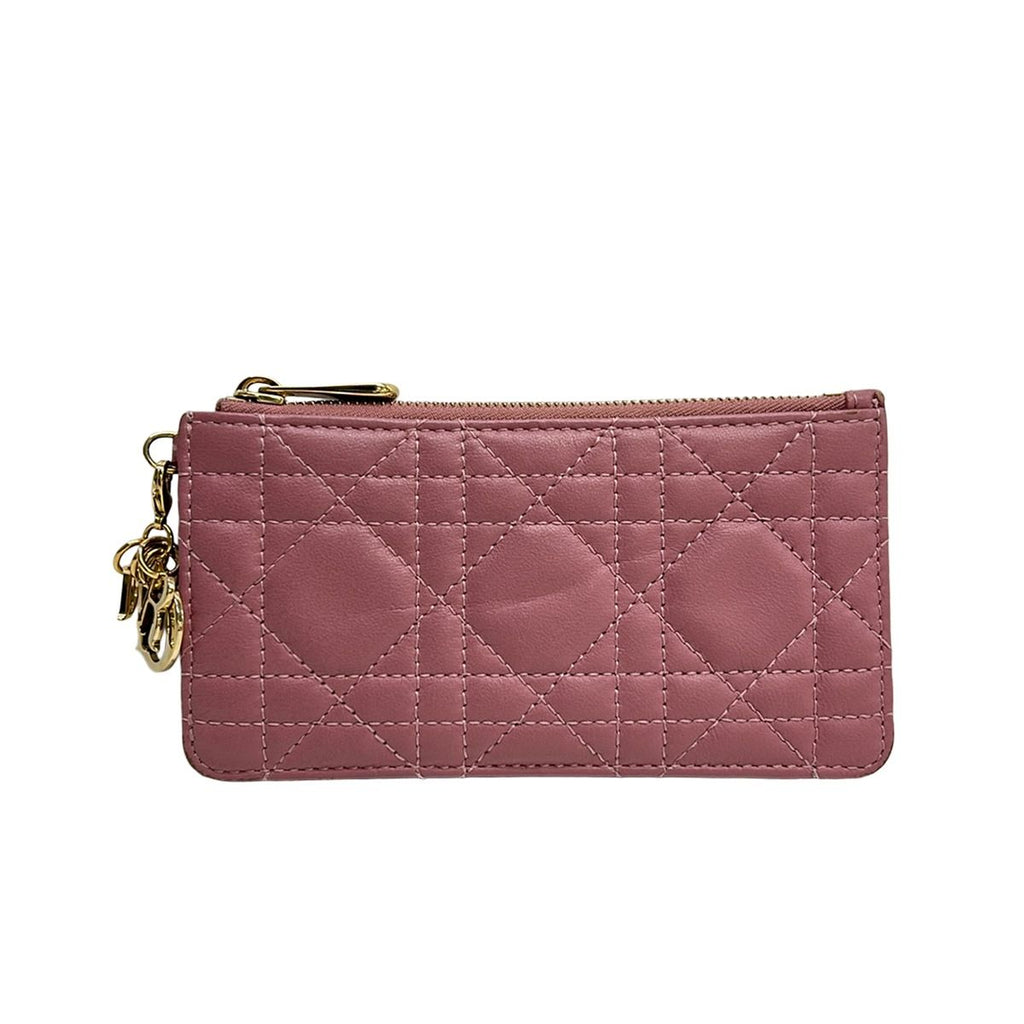 Dior Coin Case Lady Purple Leather