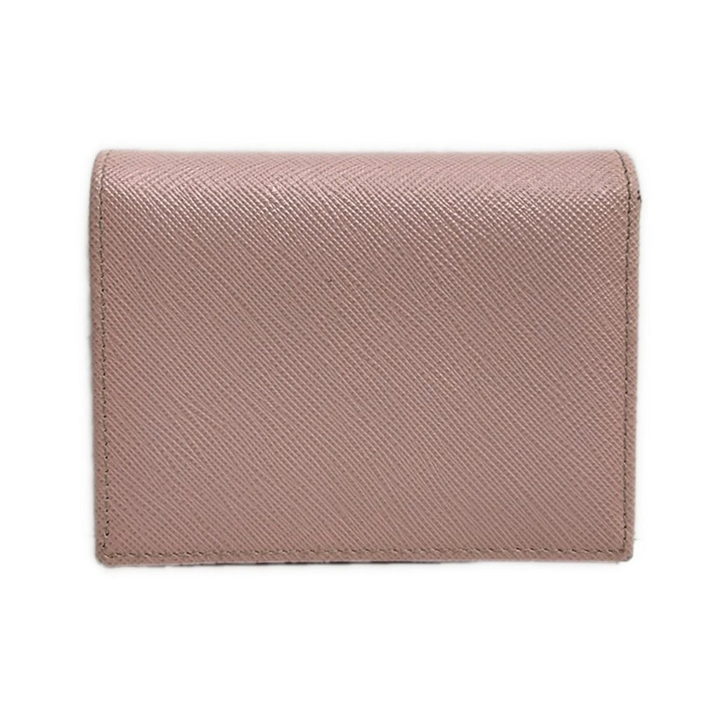 Prada Bifold Wallet Light Pink Leather — view 2