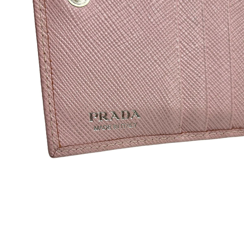 Prada Bifold Wallet Light Pink Leather — view 5