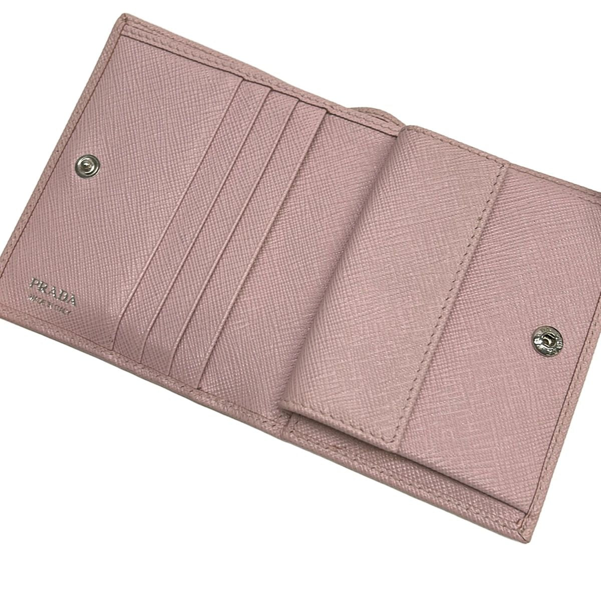 Prada Bifold Wallet Light Pink Leather — view 3