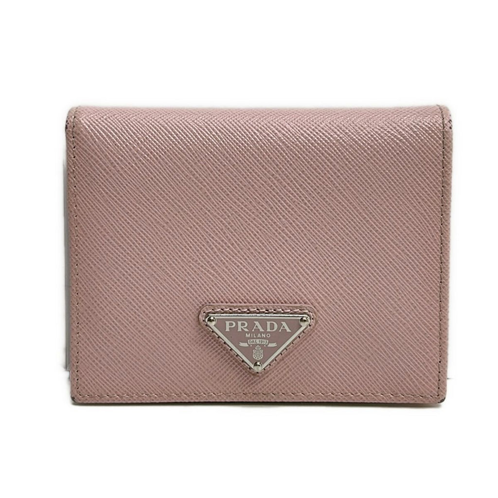 Prada Bifold Wallet Light Pink Leather