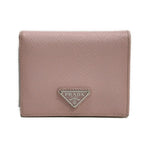 Prada Bifold Wallet Light Pink Leather
