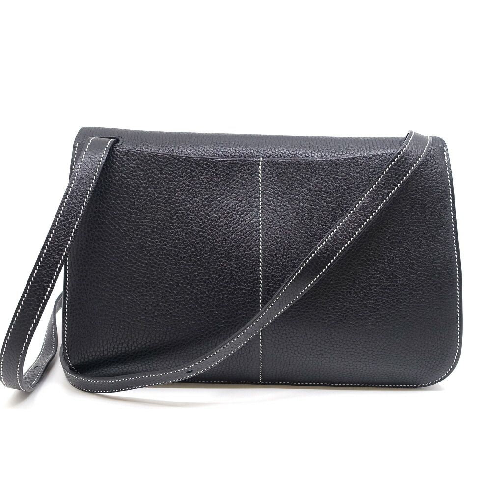 Hermes Halzan 31 Togo Black Silver Shoulder — view 2