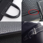 Hermes Halzan 31 Togo Black Silver Shoulder — view 7