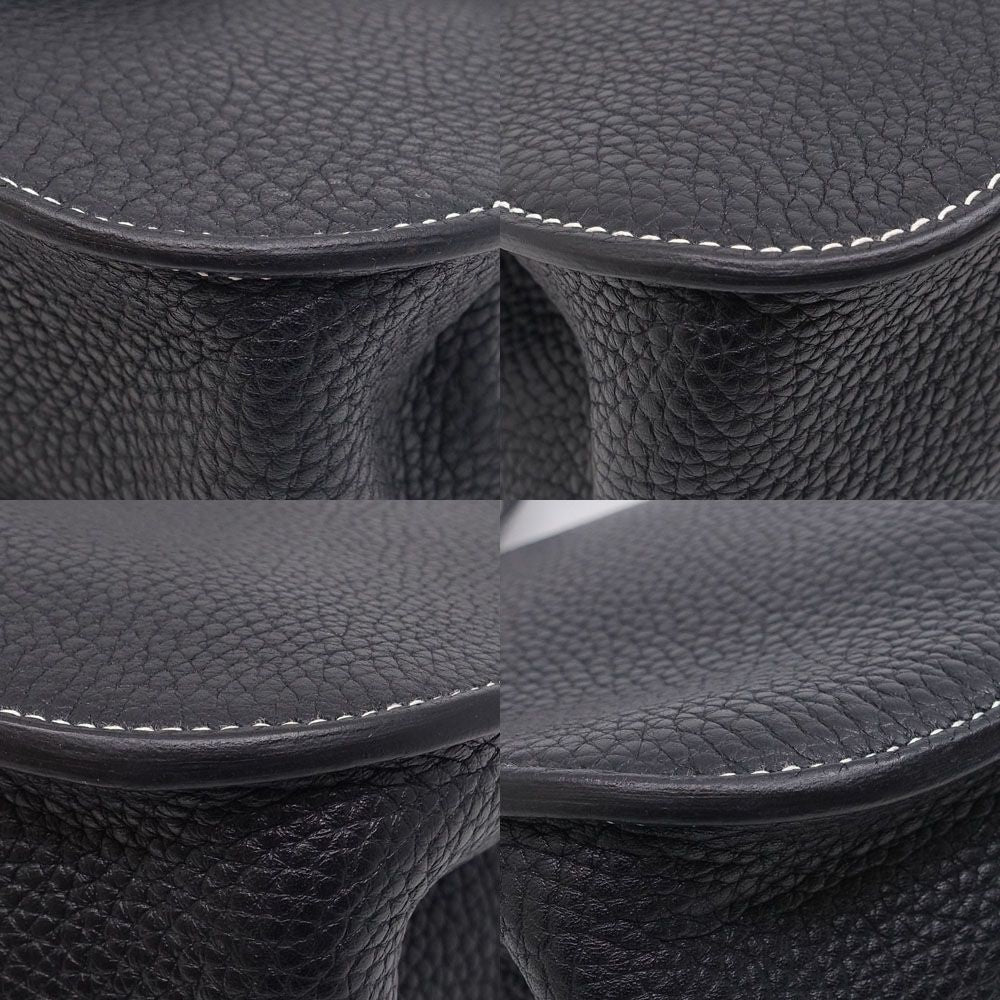 Hermes Halzan 31 Togo Black Silver Shoulder — view 4