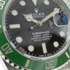 Rolex Submariner Date Watch Green SS Black Dial Automatic Winding — view 2