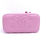 Chanel Quilted Vanity 2-Way Bag Lambskin Pink Green — view 4