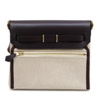 Hermes Herbag Zip 20 Mini Shoulder Bag Around Toile Ash Brown Gold — view 2