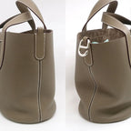 Hermes in the Loop 23 Handbag Taurillon Clemence Etoupe Gray Ju Kei Silver — view 3