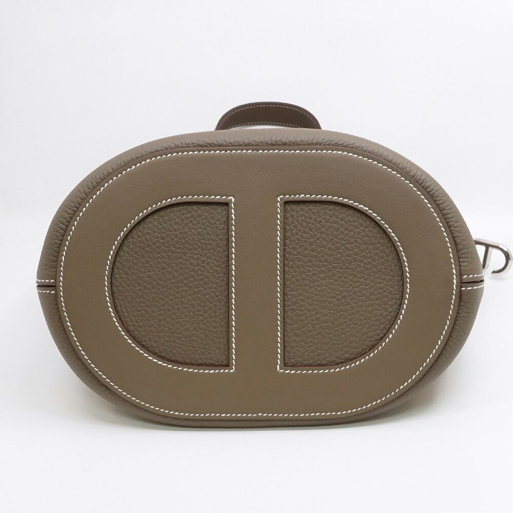 Hermes in the Loop 23 Handbag Taurillon Clemence Etoupe Gray Ju Kei Silver — view 4