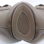 Hermes in the Loop 23 Handbag Taurillon Clemence Etoupe Gray Ju Kei Silver — view 5