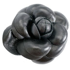 Chanel Shawl Band Corsage Camellia Brooch Black — view 3