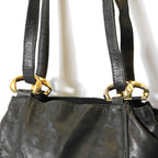 Loewe Anagram Shoulder Bag Leather Black — view 4