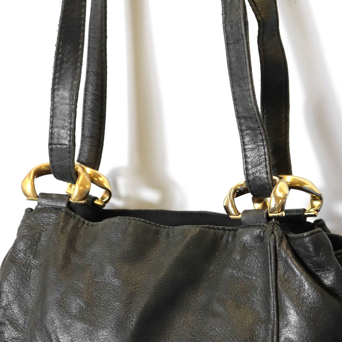 Loewe Anagram Shoulder Bag Leather Black — view 4