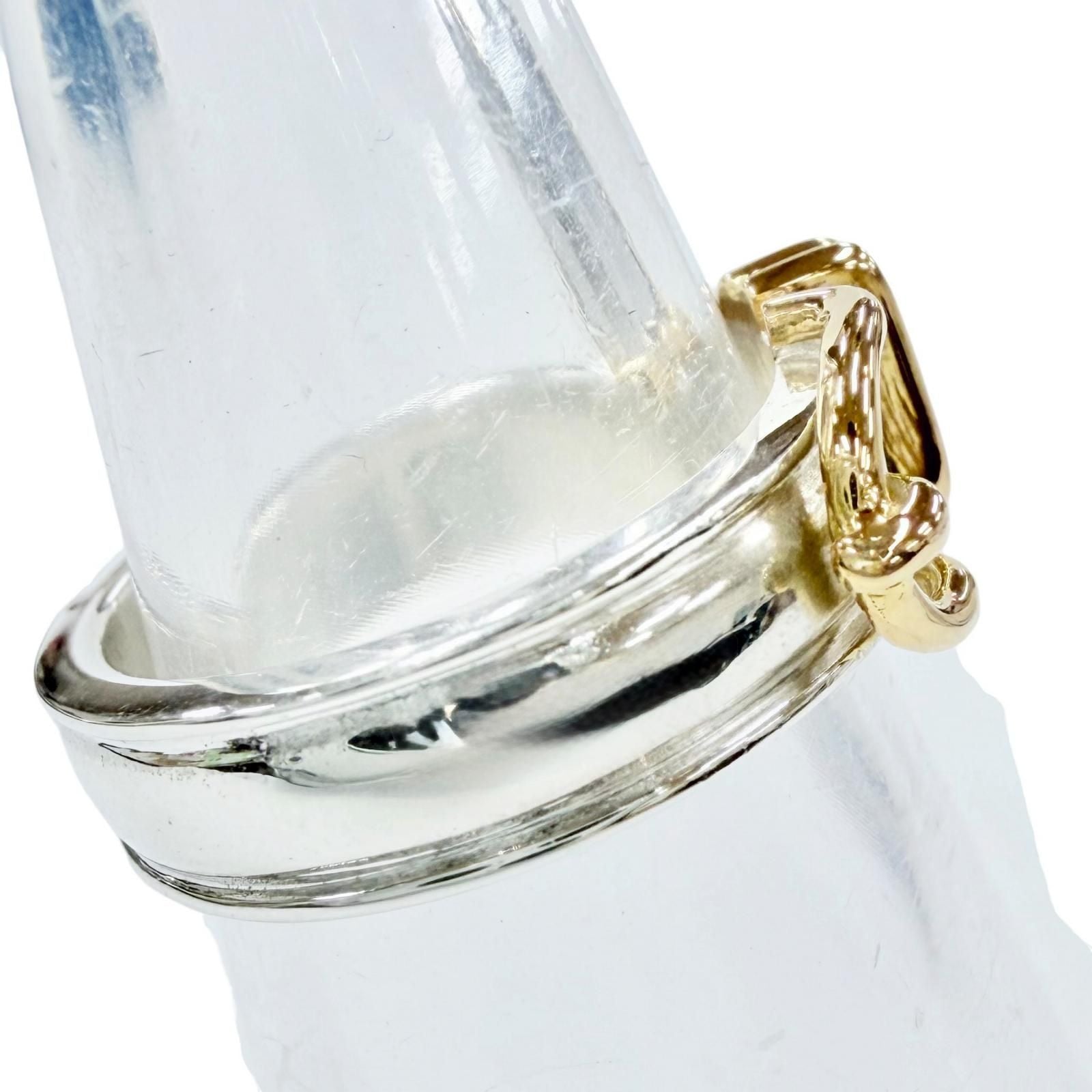 Hermes Ceinture Ring 925 750 Silver Gold — view 4
