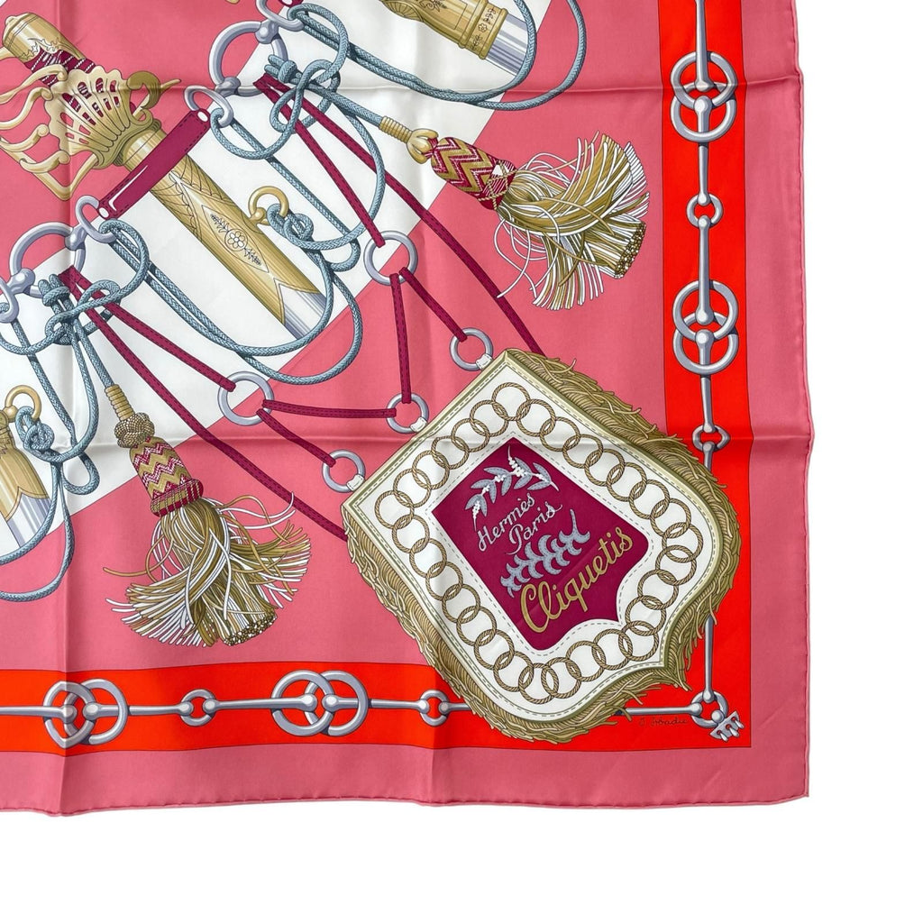 Hermes Carre 90 Cliquetis Sword Handle Silk 100% Scarf Multicolor — view 6