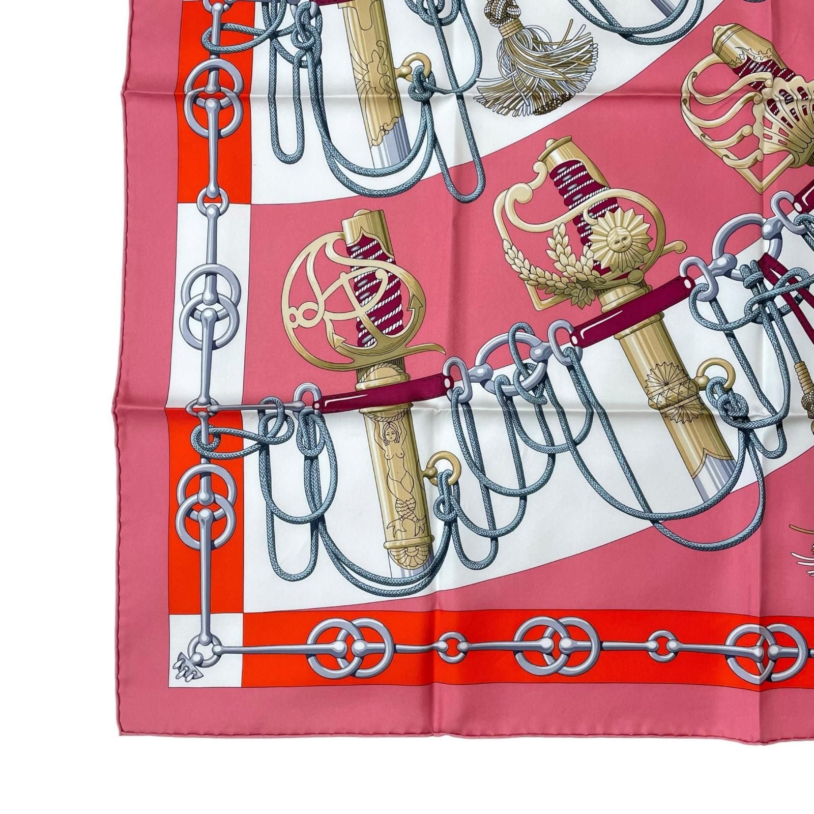 Hermes Carre 90 Cliquetis Sword Handle Silk 100% Scarf Multicolor — view 5