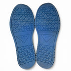 Prada Downtown Triangle Logo Leather Low Cut Sneakers Blue White 7 — view 9
