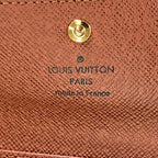 Louis Vuitton Key Case Multicles 4 Monogram Canvas Brown Gold Key Holder — view 9