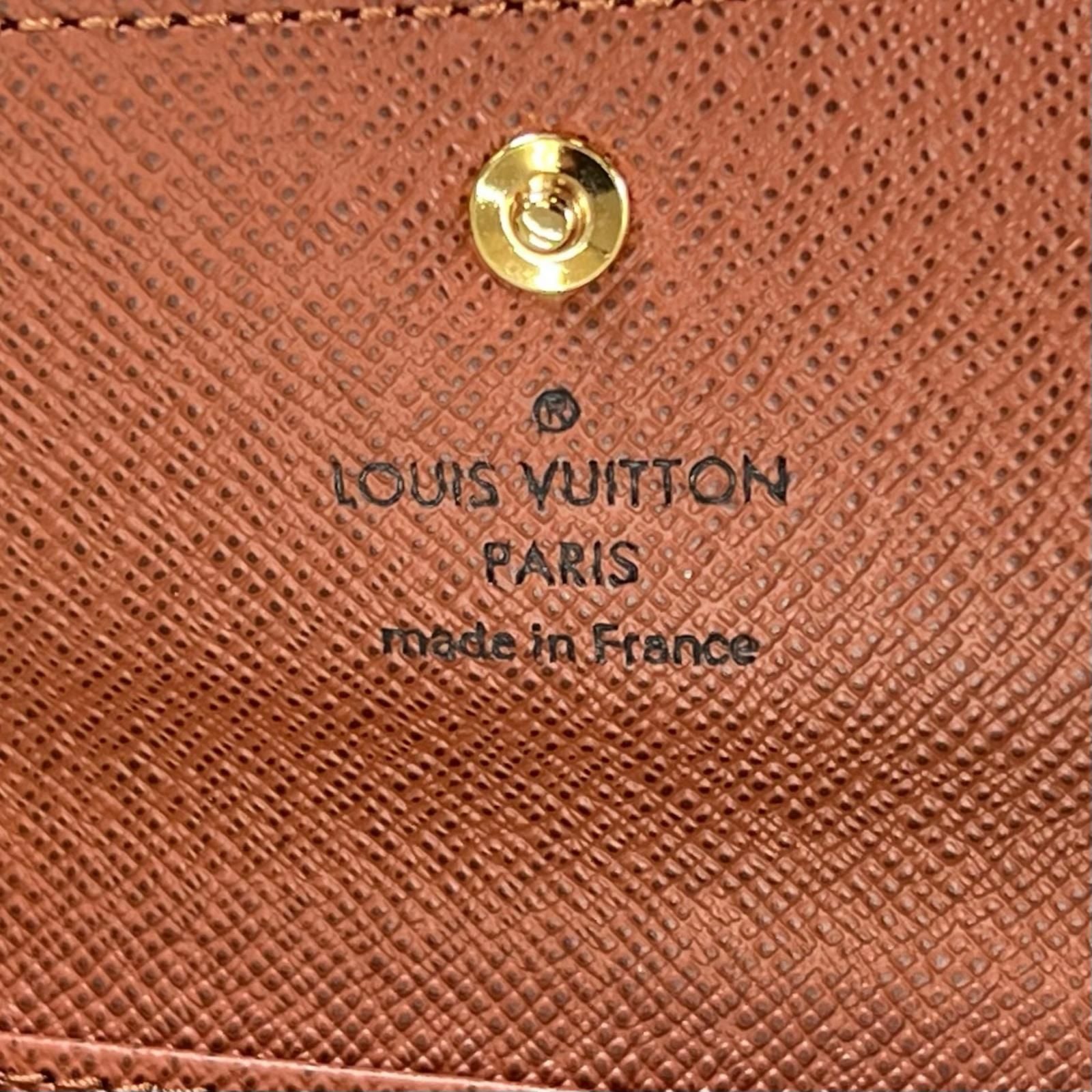 Louis Vuitton Key Case Multicles 4 Monogram Canvas Brown Gold Key Holder — view 9