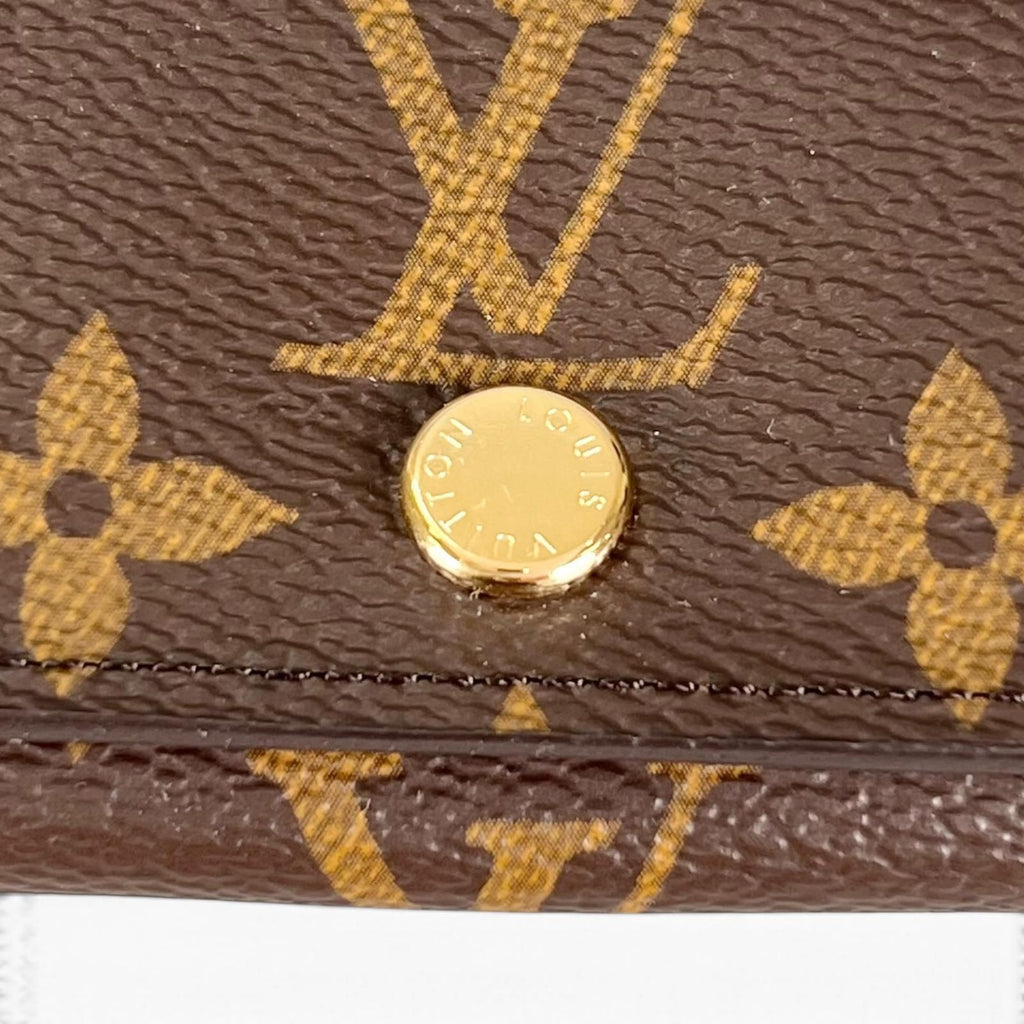 Louis Vuitton Key Case Multicles 4 Monogram Canvas Brown Gold Key Holder — view 8