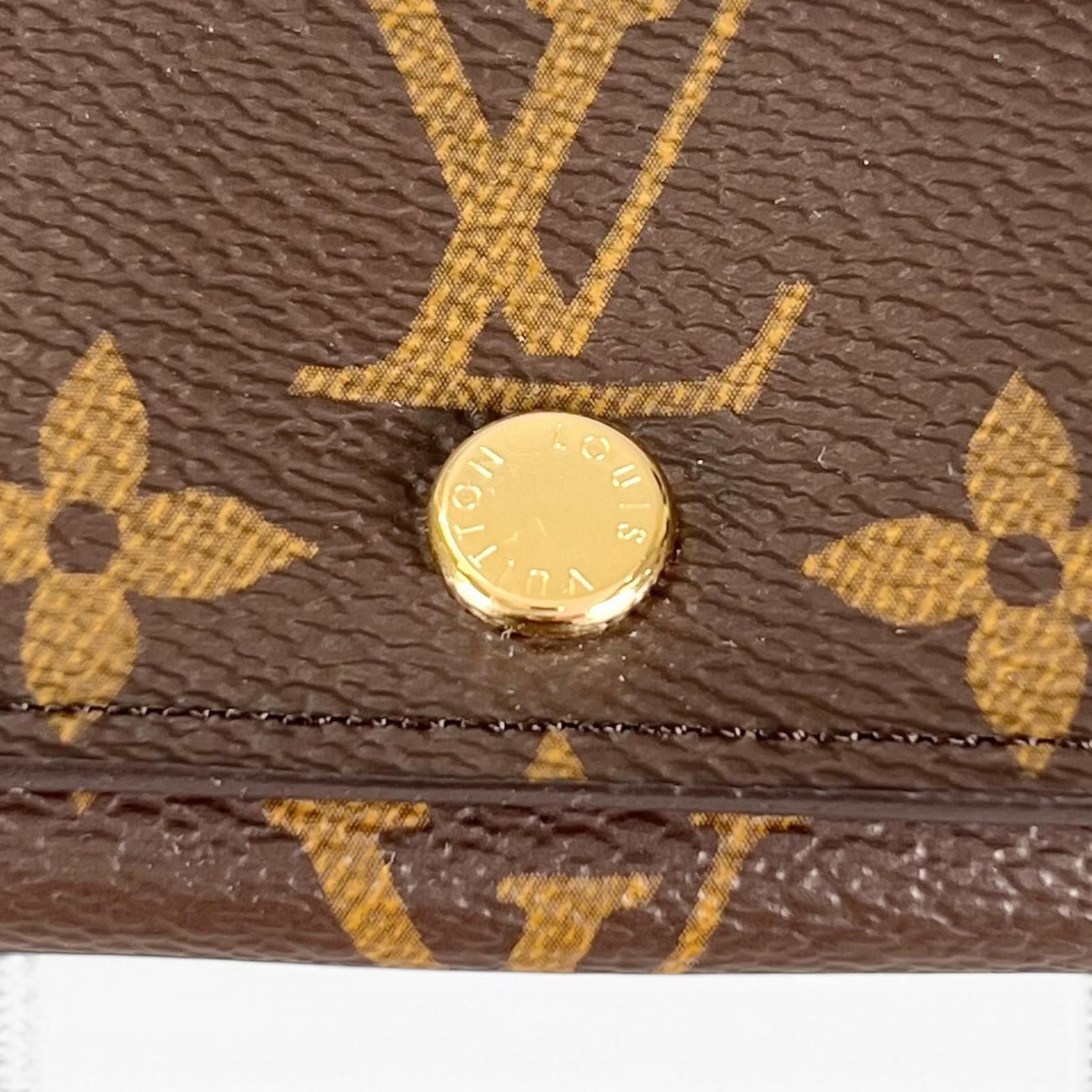 Louis Vuitton Key Case Multicles 4 Monogram Canvas Brown Gold Key Holder — view 8