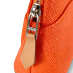Hermes Bolide Pouch Mini Toile Ash Cosmetics Travel Case Orange — view 7