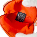 Hermes Bolide Pouch Mini Toile Ash Cosmetics Travel Case Orange — view 5