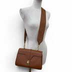 Celine Teen Soft 16 Seeds Leather Shoulder Bag Tan Gold — view 9