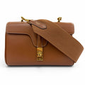 Celine Teen Soft 16 Seeds Leather Shoulder Bag Tan Gold
