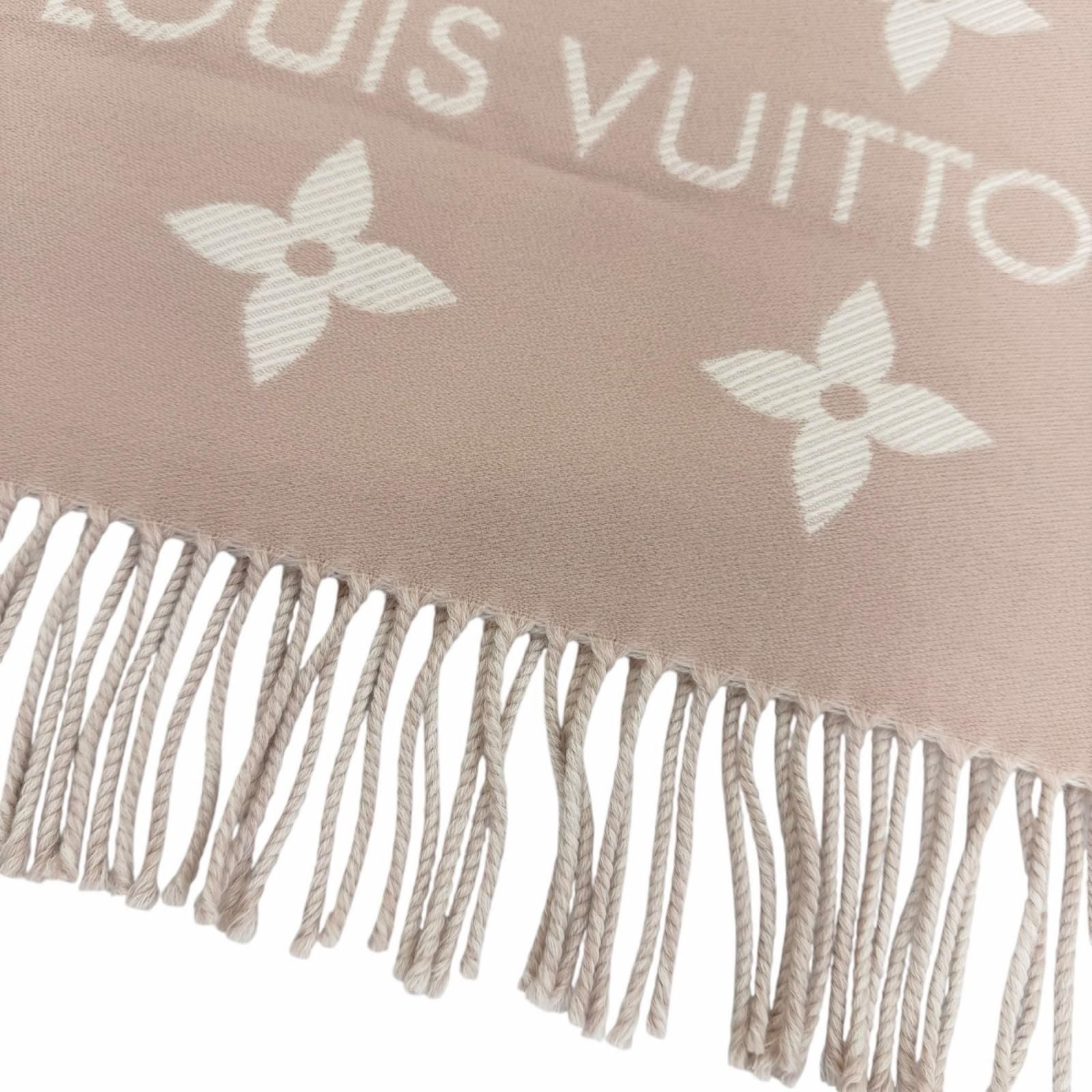 Louis Vuitton Scarf LV Essential Wool 100% Beige Rose 170 34 cm — view 6