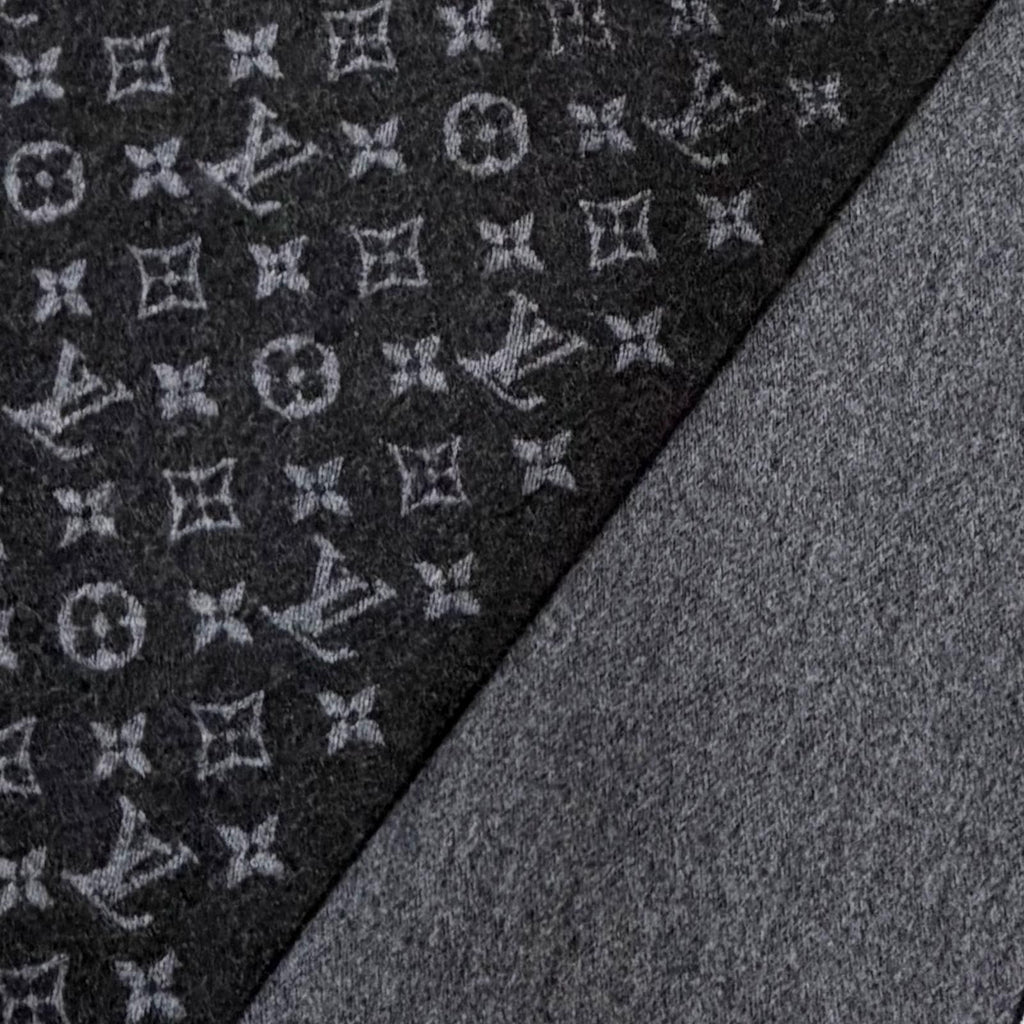 Louis Vuitton Echarpe Monogram Gradient Cashmere Wool Scarf Black — view 4