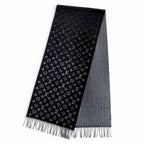 Louis Vuitton Echarpe Monogram Gradient Cashmere Wool Scarf Black — view 2