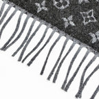 Louis Vuitton Echarpe Monogram Gradient Cashmere Wool Scarf Black — view 5
