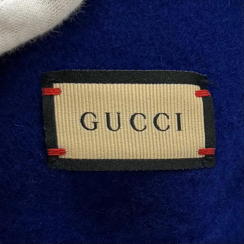 Gucci Wool GG Marmont Beret Blue Gold — view 6