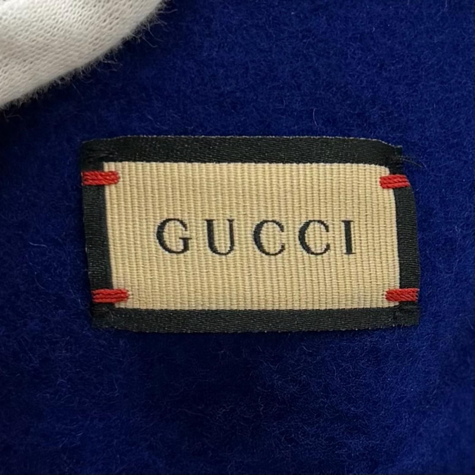 Gucci Wool GG Marmont Beret Blue Gold — view 6