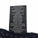 Hermes Cashmere Mesh Leather with Patch Knit Large Shawl Scarf Navy — view 7