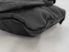 Prada Shoulder Bag Triangle Logo Black Nylon Silver — view 3