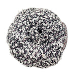 Chanel Tweed Corsage Camellia Brooch Black